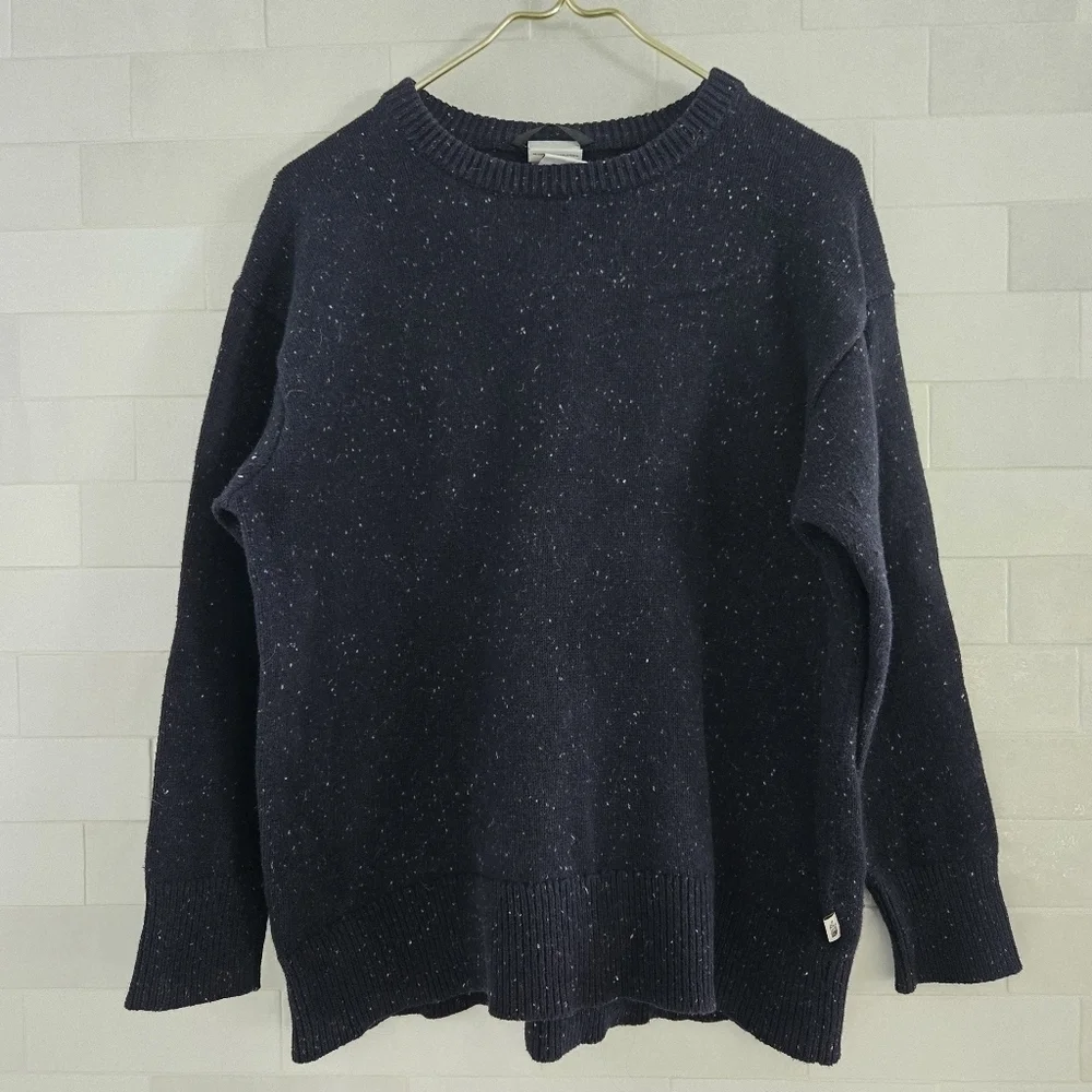 North Face Wool Blend Crestview Crew Neck Sweater Aviator Navy Women's Size XL